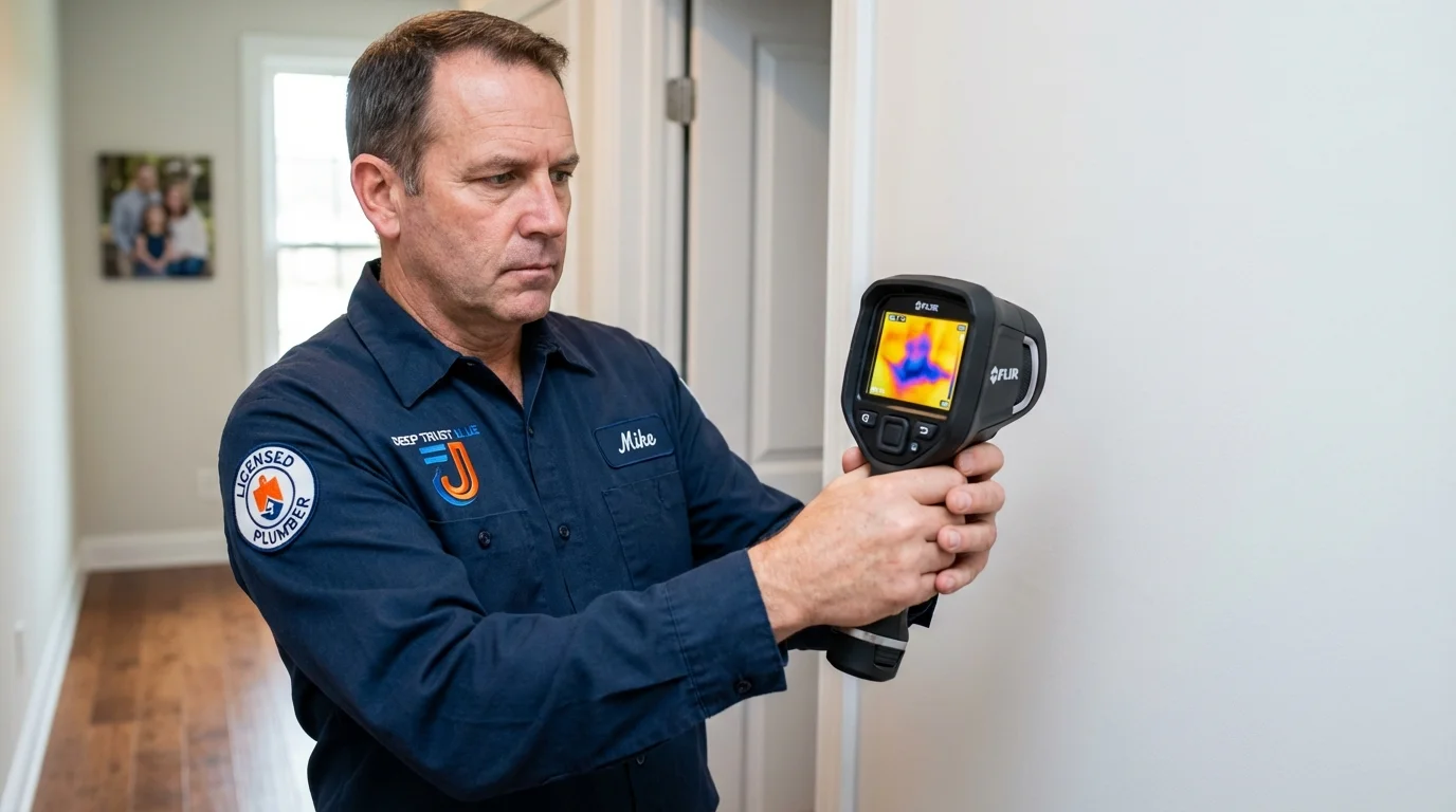 Thermal imaging leak detection by Johns Plumbing LLC in Cadillac
